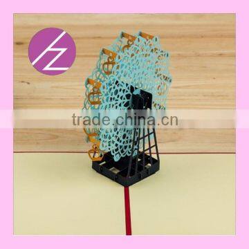 2016 Grace Free Design Top Quality 3d Greeting Card Wedding Card 3d Laser Cut Greeting Card 3D-20 Quality Choice photo-4