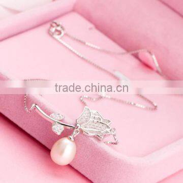 Hot Sale Silver925 Jewelry Freshwater Pearl Necklace for Female photo-2