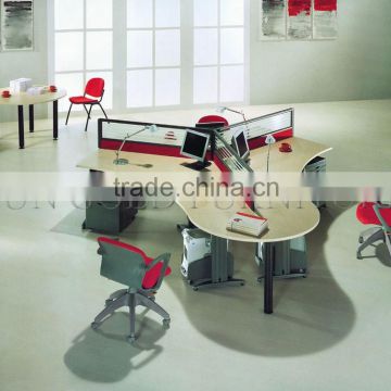 China manufacturer Curved 120 degree Y shape Office Workstation Cubicles ( SZ-WS452)