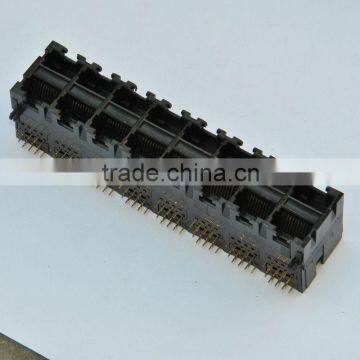 Unshield Double Row 2*8port RJ45 Network PCB Jack