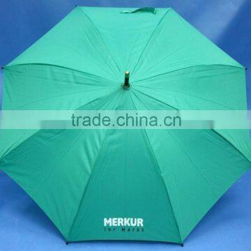24" x 8 ribs hot sales auto-open windproof walking stick umbrella in wooden handle