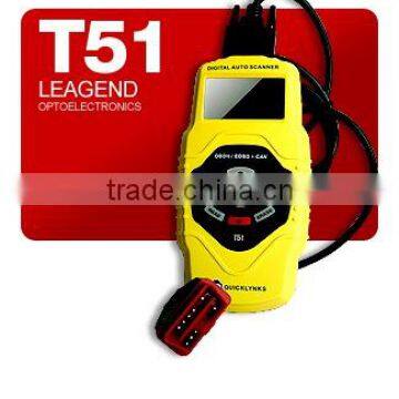 vehicle diagnostic tool OBD II car scanner T51 for Spanish, English, French, Dutch, German