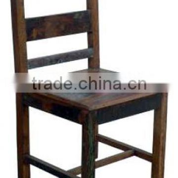 ANTIQUE RECYCLE WOOD DINING CHAIR