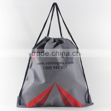 Eco-friendly non woven drawstring backpack bag with logo printing