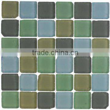 12''X12'' green blend tumbled 48 mosaic