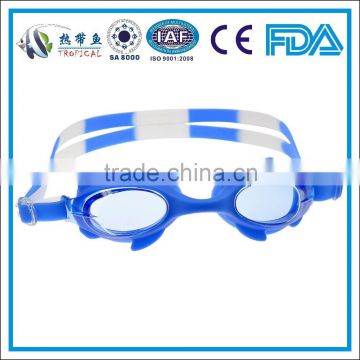 Safety HIGH Quality best waterproof Silicone swimming goggles, kids silicone swim goggle