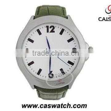 White brast sanding promotion watch in sun-round alloy case