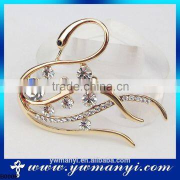 Fashion Jewelry Wholesale alibaba express design shoulder brooch wedding chair brooch sash rhinestone ribbon buckle B0006