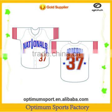 Fashion Clothing Breathable polyester Mens Baseball Jerseys with Print Logo