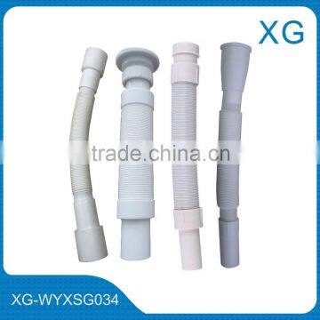 PP Rubber Flexible Waste Hose 40 for Wash Basin/Bathroom Cesspipe Drain Pipe/plastic Corrugation Chrome Coated Hose for Kitchen photo-6