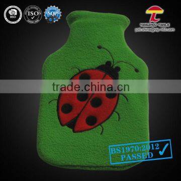 hot water bottle with cover ladybug