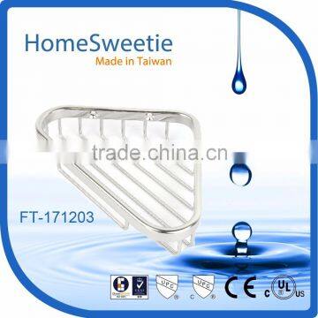 Stainless Steel L Shape Bathroom Corner Wall Shelf for Hotel and Home Made in Taiwan photo-4