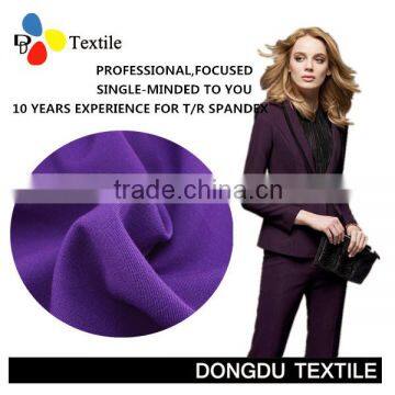 64%polyester 33%rayon 3%sp TR plain two-way spandex Fabric for uniform trousers