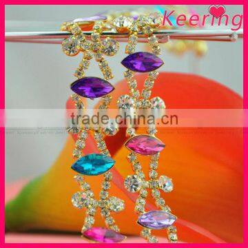 keering new colors rhinestone crystal trim design wholesale bulk jewelry chain WRC-213