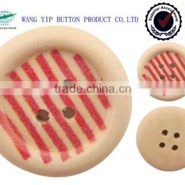 20mm round rim 4 holes big wooden button