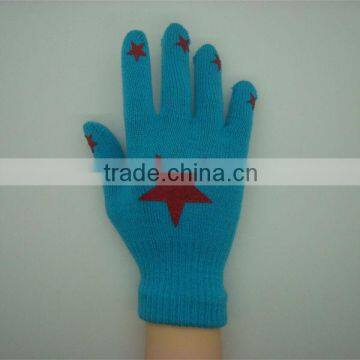 Boxi-High quality star printing of acrylic gloves