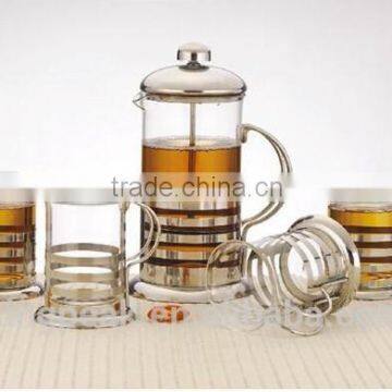 2015 Hot Selling 350ml French Press Coffee Maker/Stainless Steel Shock Proof Glass Coffee Maker/Coffee Plunger photo-2
