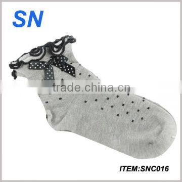 winter lovely lace boot sock with bowknot