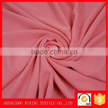 Hot style women dress 75D woven 100%polyester crepe fabric composition