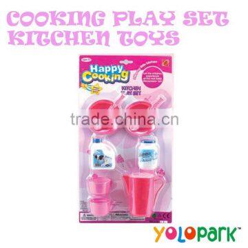 Girls Colorful Mini Kitchen Cooking Play Set Toys