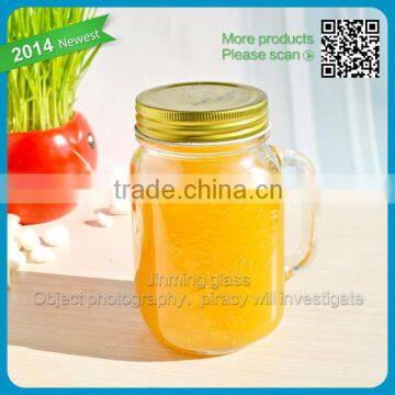 hot sales mason glass jar high quality glass mason jar with handle