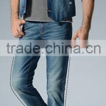 European-styled Jeans Plus Thick Business Jeans Straight and Skinning Fitting Denim Garment Factory Denim Trousers