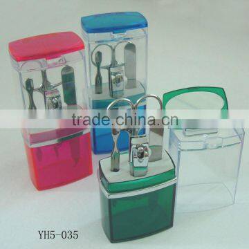 plastic case manicure set