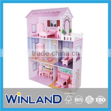 Pretend Play Deluxe Wooden Doll House