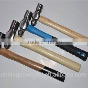 High Quality Ball Pein Hammer (rubber &wooden handle) hand tools garden hammer