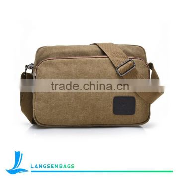 wholesale men canvas bags hot sale China supplier messenger bag