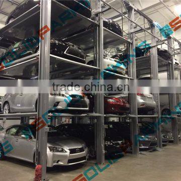 Key Switch With Emergency Button limit switch 4 Anti-fall locks on each platform multi-level car parking system