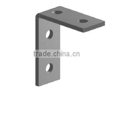 HDG 90 degree Flat Square Plate Fitting with Channel fitting