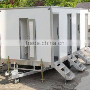 Low Bed Semi Trailer, Portable Toilet, Movable Trailer Toilet