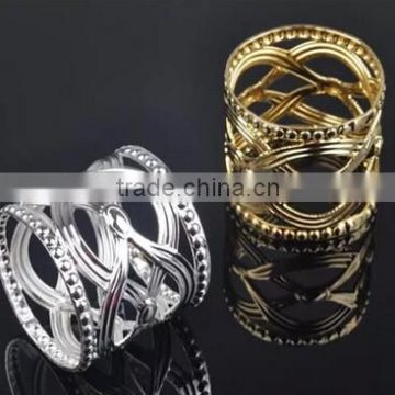 fashionable metal alloy napkin rings