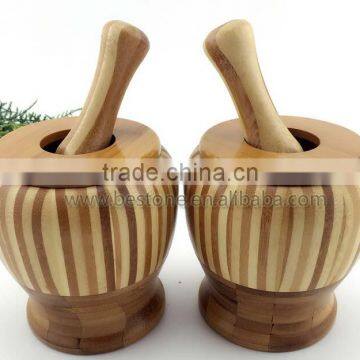 Custom Logo Bamboo Garlic Masher With Lid photo-2