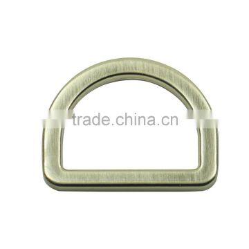 Wholesale zamak metal gold brush sewable d ring buckles for 25mm bag strap