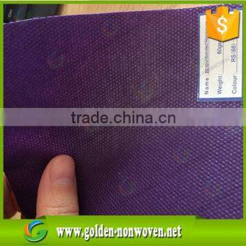 Purple/white/orange color 70gsm spunbond pp non woven cloth fabric for mattresses cover & Pillow cover