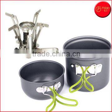 Camping Stove + Camping Pot Backpacking Cookware Set Picnic Cookware Cooking Tool Set