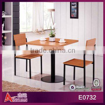 E0732 modern elegent double seater restaurant cafe bistro table and chair sets