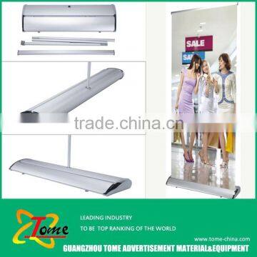 Standing scrolling roll up banner stand/fabric roll display stands