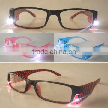 Flashing reading glasses