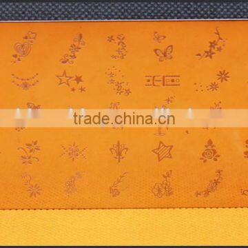 2015 Hot custom design stamping nail art plates , nail art stamping stainless steel plates, painted plate designs