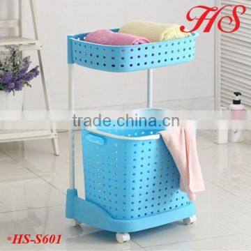 2Layers storage cloth laundry basket for hotel