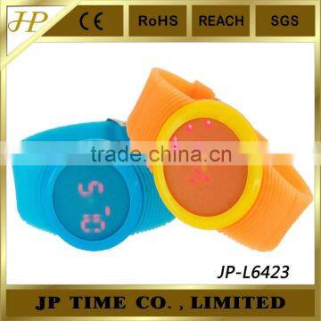 silicone led touch screen watches red light waterproof led watch touch screen