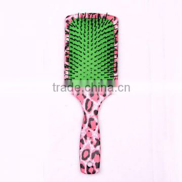 water transfer print paddle and cushion hair brush