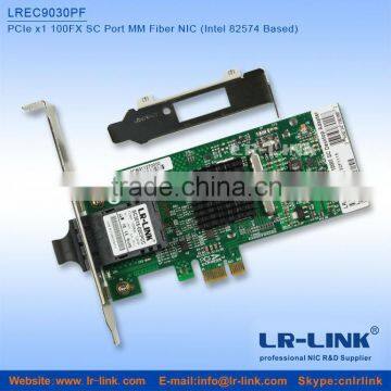 2014 Hot Sale PCIe x1 SC Port Intel 82574 100FX MM Playstation Network Card