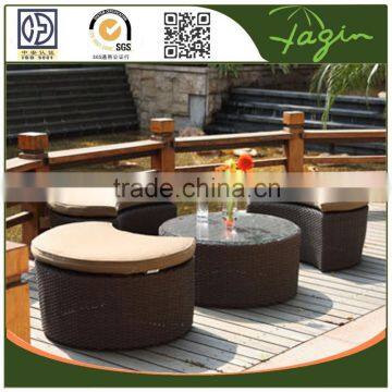 Fashionable Italy style outdoor rattan coffee table and chairs set