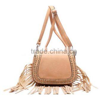 HD25-024 Stylish small bag tassel cross body bags lady leather fringe crossbody bags