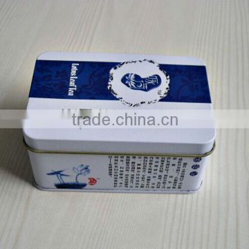 airtight food grade rectangular tea tin box for packaging