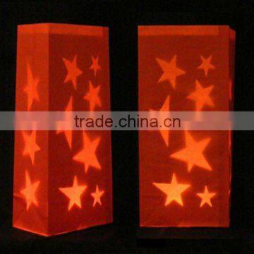 Candle paper craft paper bag with LED tealight